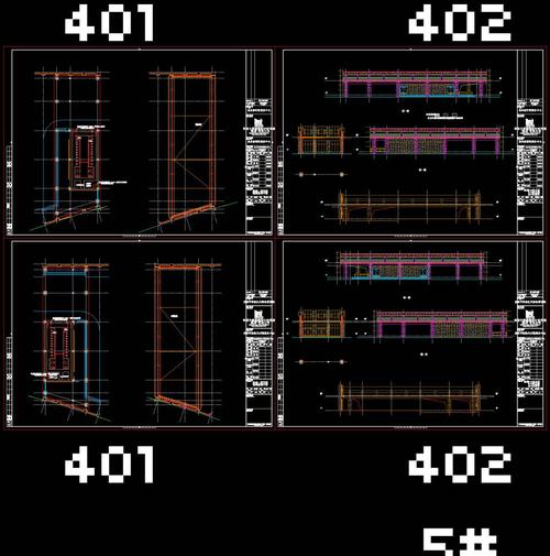 连廊建筑cad图纸